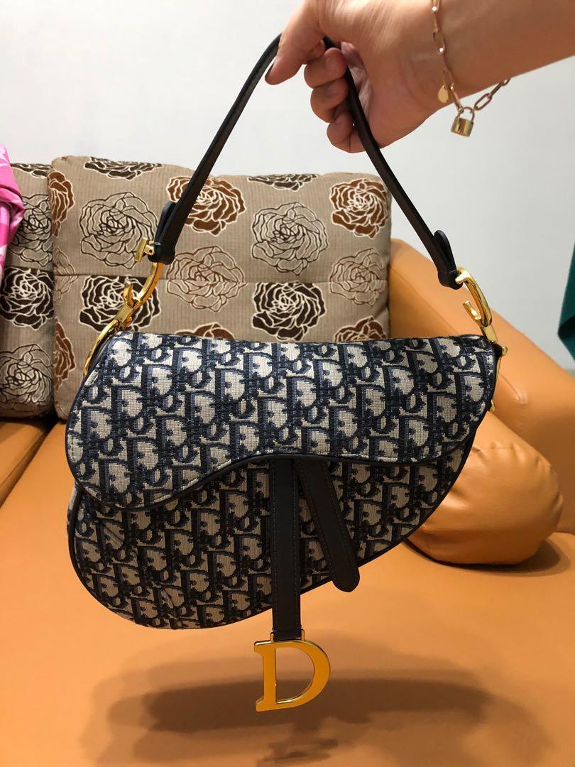 DIOR SADDLE BAG OBLIQUE BLUE SUPER GOOD 