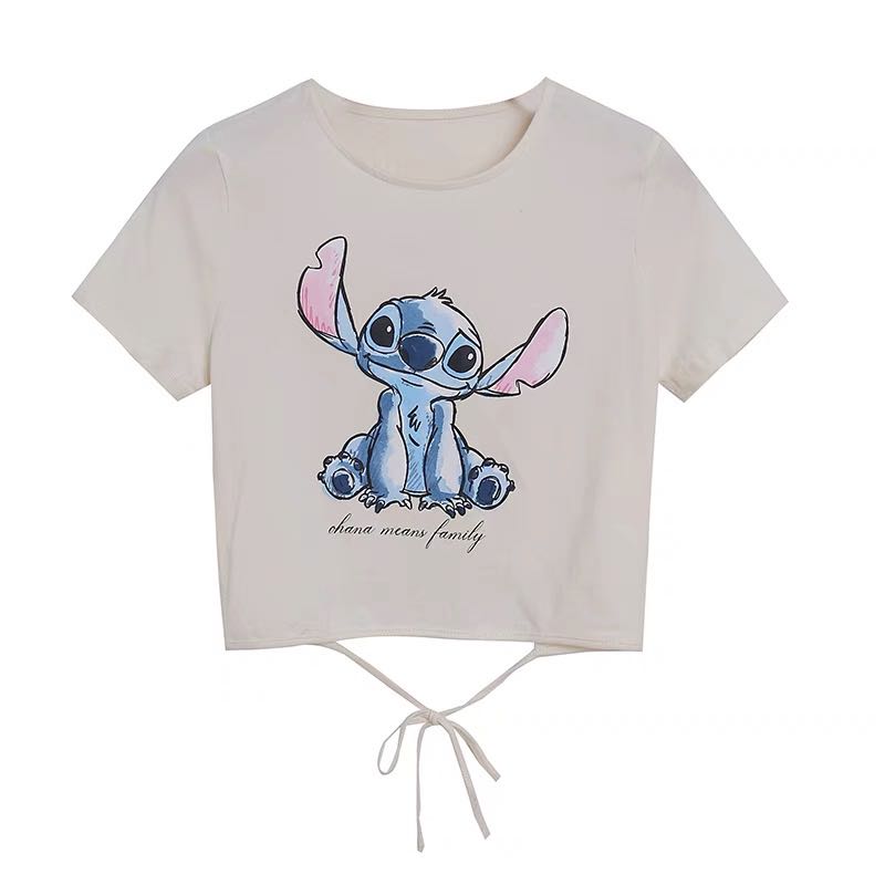 Disney Crop Top with ribbon, Women's Fashion, Tops, Shirts on Carousell