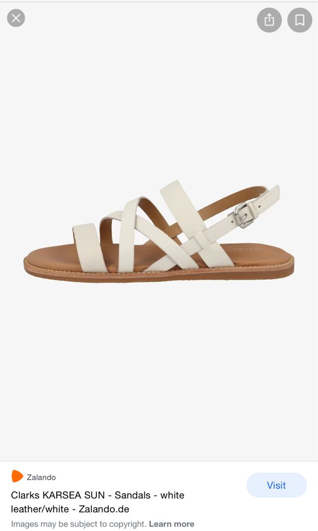White top clarks sandals