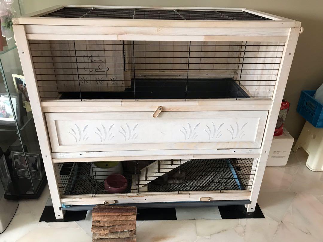 Ferplast indoor rabbit hutch, made of FSC certified Nordic pine wood