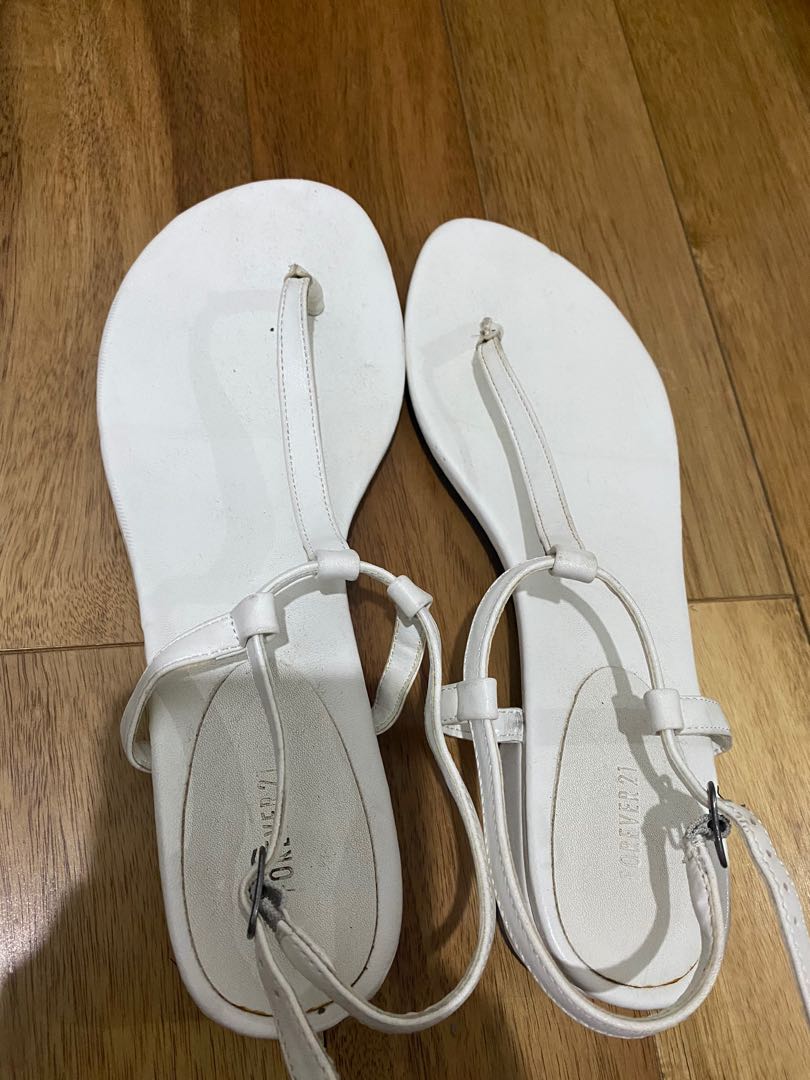 Forever 21 white sandals clearance