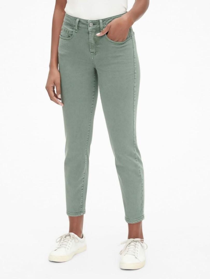Gap high rise jade green jeans womens 