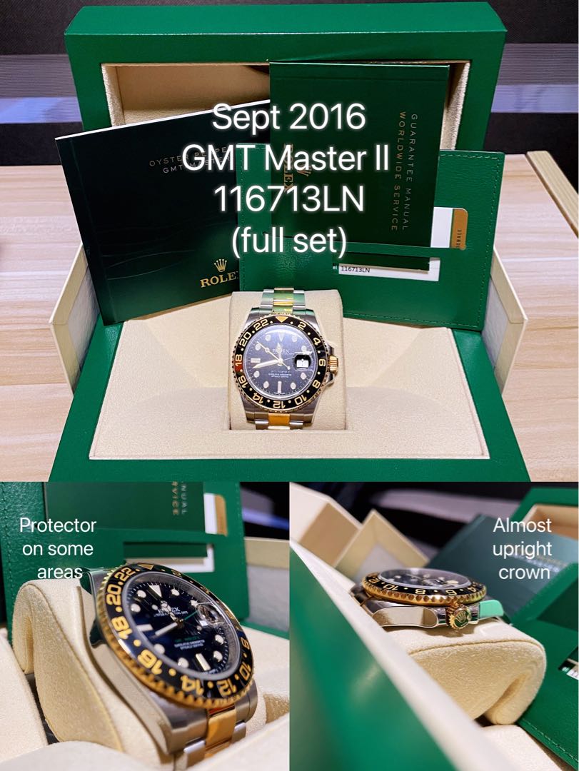 GMT master 2 half gold, Luxury, Watches 