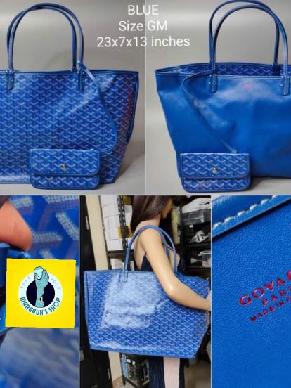 Goyard Anjou GM Blue Reversible Tote With Pouch - LVLENKA Luxury
