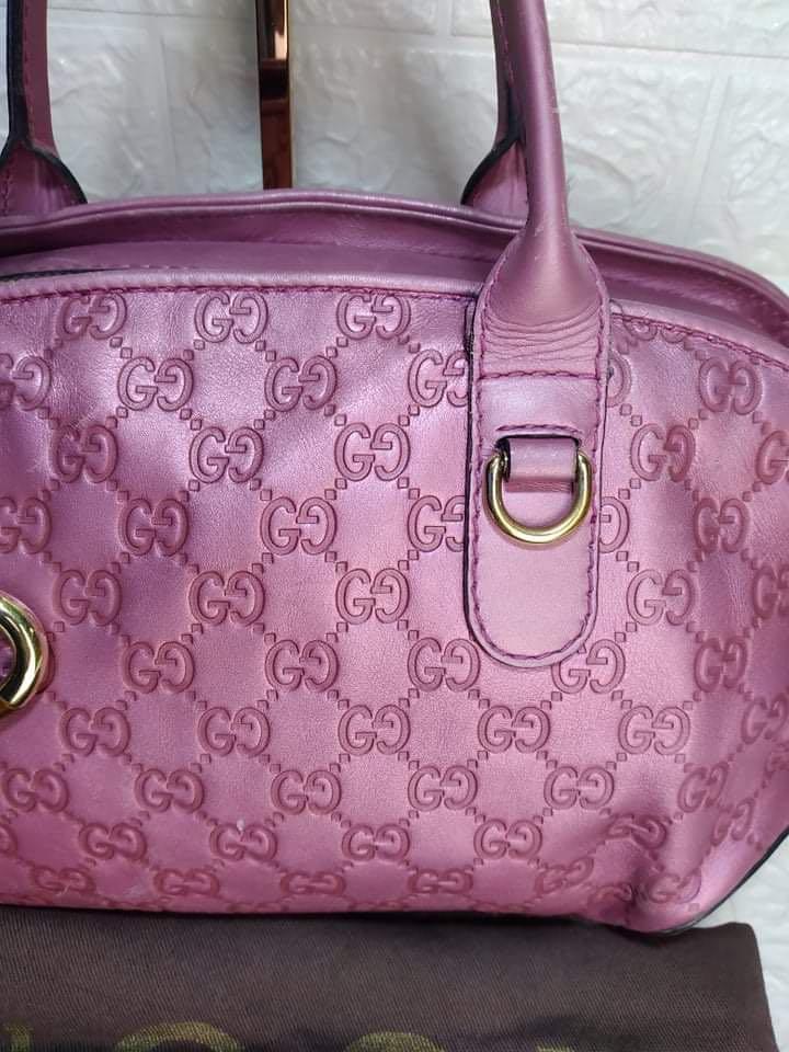 Gucci Guccissima Bowler two way, Luxury, Bags & Wallets on Carousell