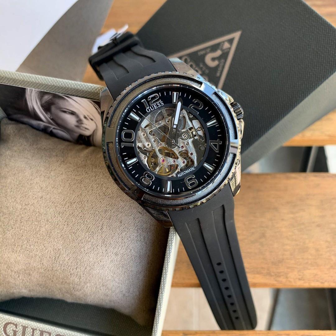Guess Men Blue Skeleton Analogue W1178G3 Men s Fashion Watches