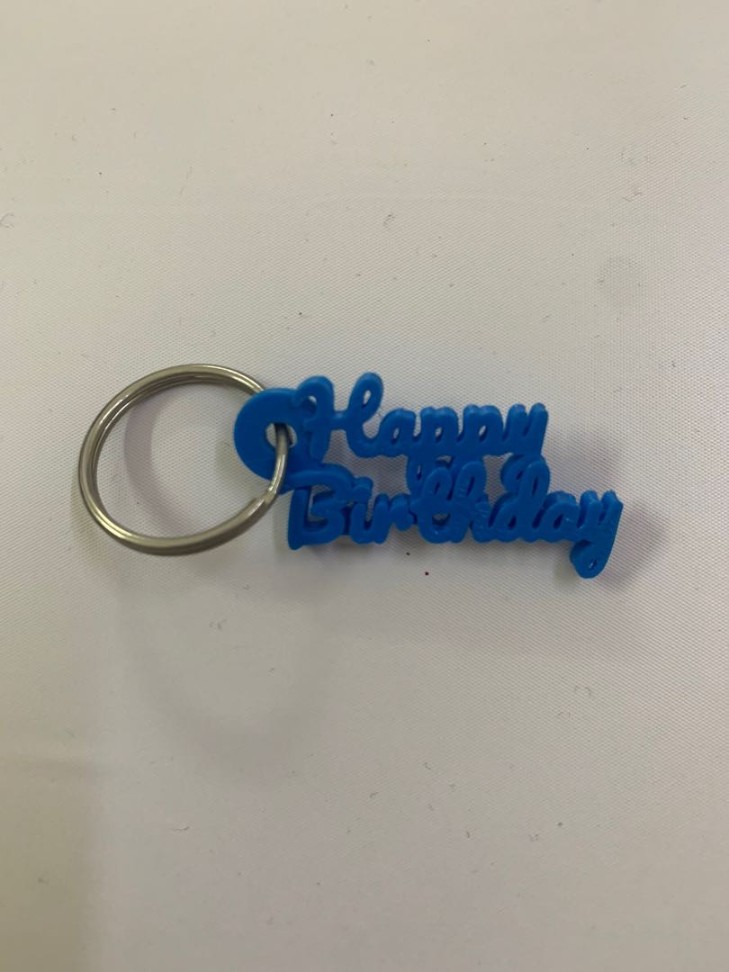 Happy Birthday Keychain, Hobbies & Toys, Stationery & Craft, Occasions