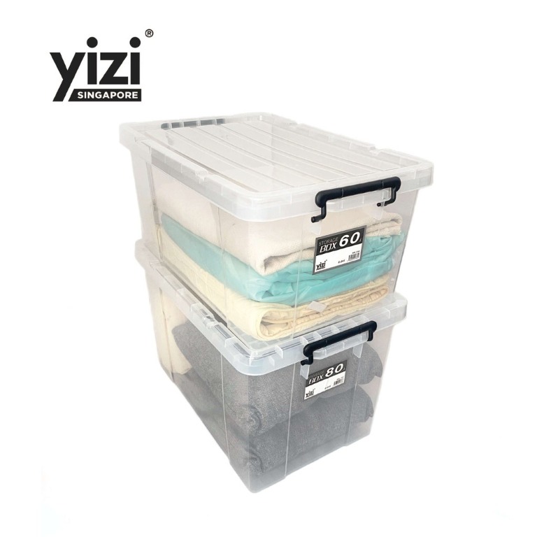 Heavy Duty Stackable Transparent Storage Box, Furniture & Home Living ...