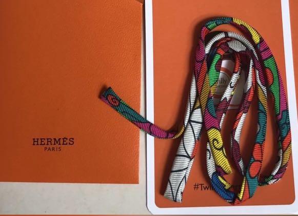 Hermes Silk Twilly Ribbon Bracelet Luxury Accessories on Carousell