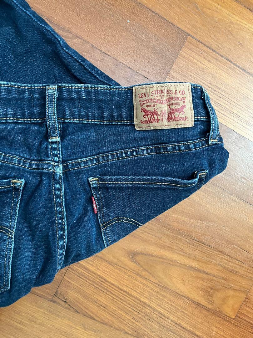 levi's 714 straight leg mid/low waist deep blue denim jeans y2k vintage  thrift, Women's Fashion, Bottoms, Jeans & Leggings on Carousell