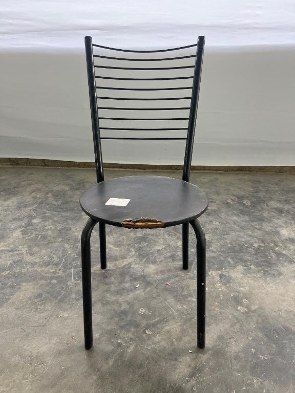 Metal Dining Chair with Leather Cushion / Kerusi Makan Logam dengan