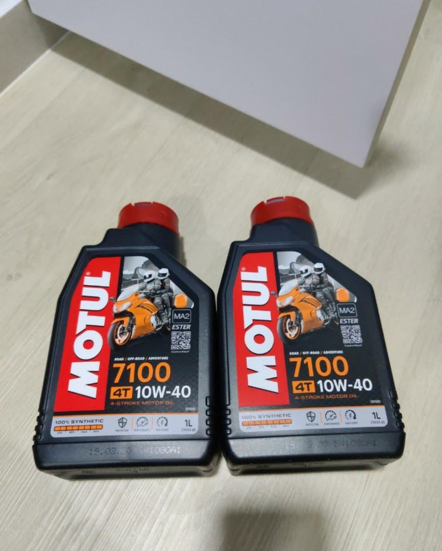 MOTUL 7100 10W-40 Engine Oil (3bottles), Motorcycles, Motorcycle Accessories  on Carousell