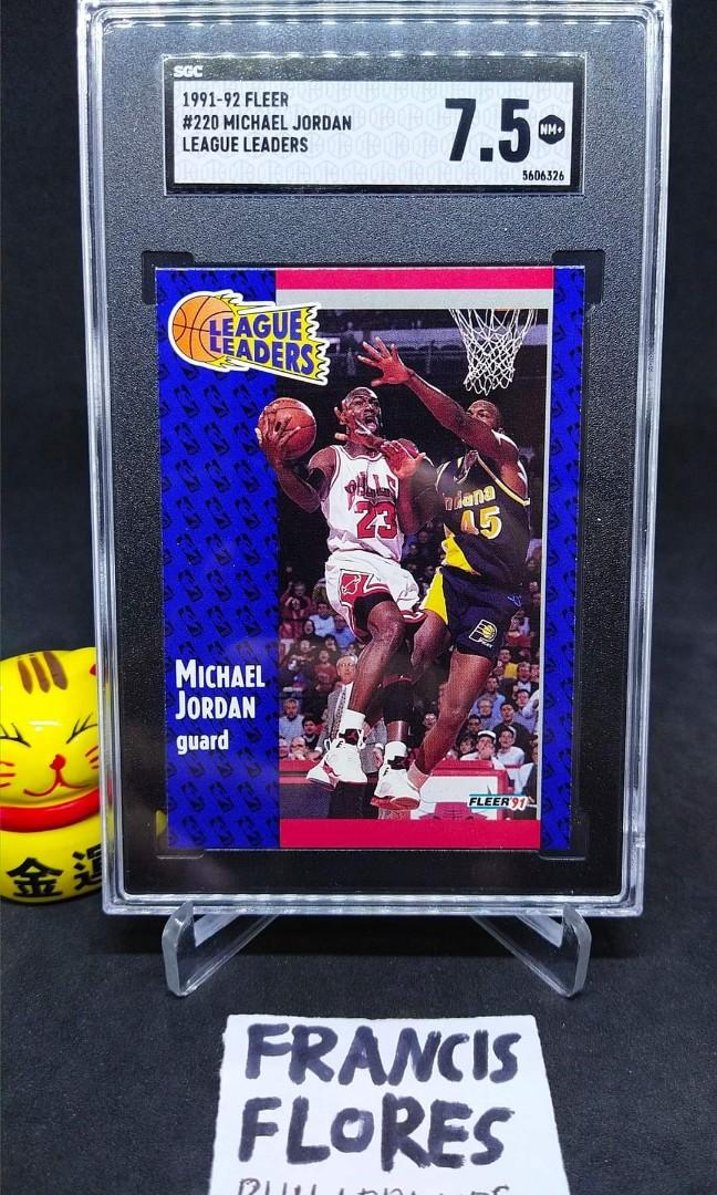 NBA GRADED Card SGC 7.5 MICHAEL JORDAN 220 LEAGUE LEADERS