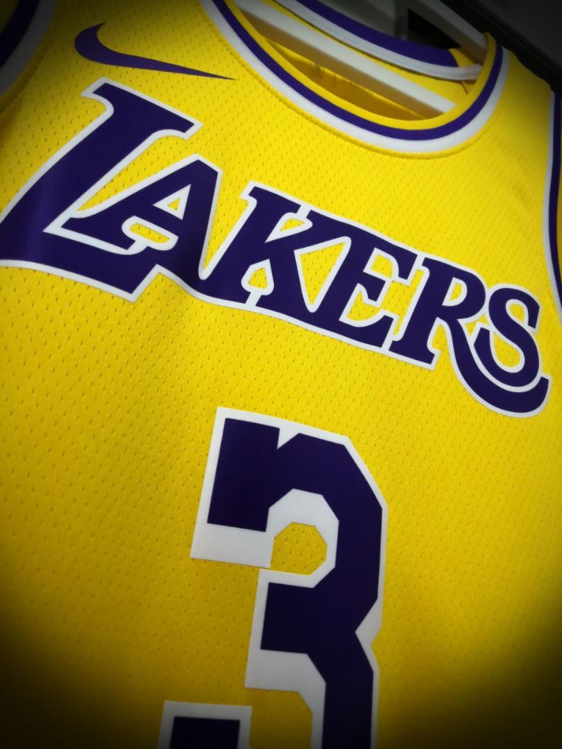 Nike NBA Anthony Davis La Lakers Icon Edition 2020 Jersey Yellow