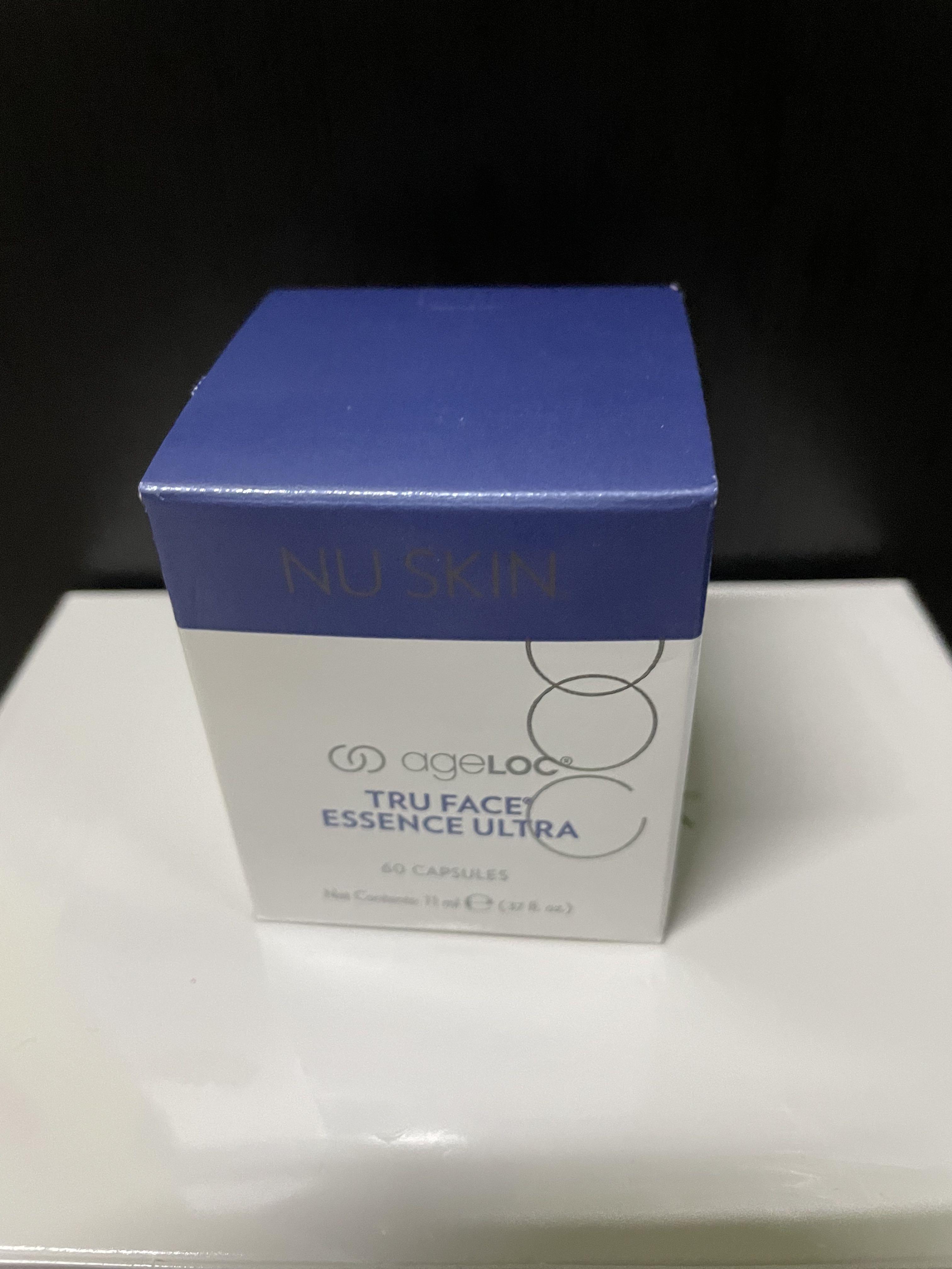 Nuskin ageloc tru face essence ultra (Category: Face Care) located in Singapore. Submitted by unbelievably (Listing ID 1005201090, Image 1). Description: Goodbye gravity, hello firmer, younger looking skin. ageLOC Tru Face Essence Ultra is a firming powerhouse featuring exclusive, scientifically validated Tru Face FirmPlex technology to deliver visibly firmer, more contoured, lifted, and defined skin than ever before. You’ll love how this incredi