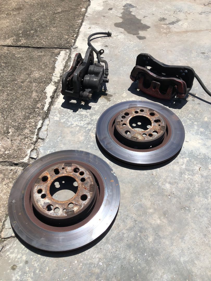 Original lancer Evo II brake caliper 2 pot and disc rotor front one set