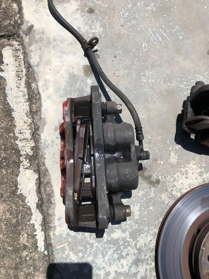 Original lancer Evo II brake caliper 2 pot and disc rotor front one set