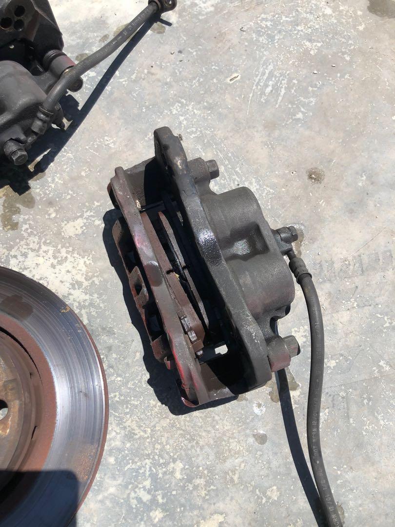 Original lancer Evo II brake caliper 2 pot and disc rotor front one set