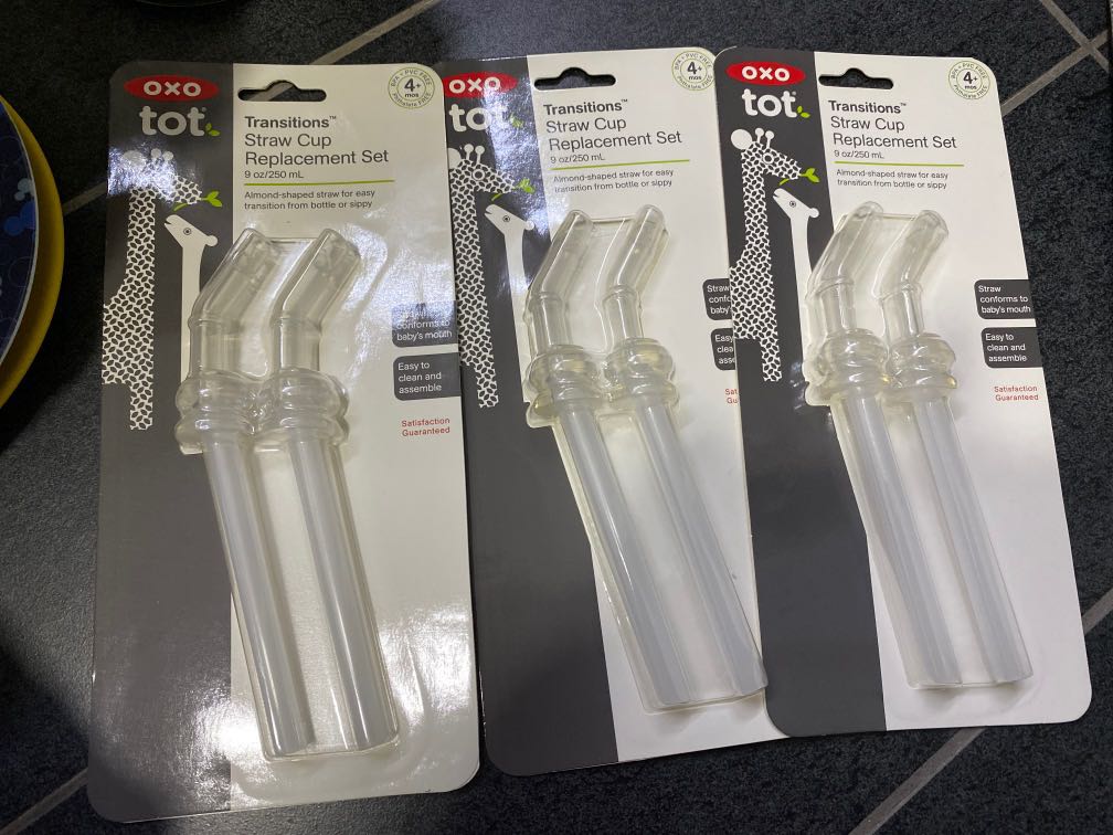 Oxo Tot Transitions Straw cup replacement set, Babies & Kids, Nursing