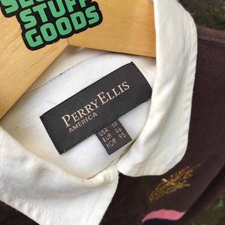 Polo Shirt Rugby Perry Ellis Size M 