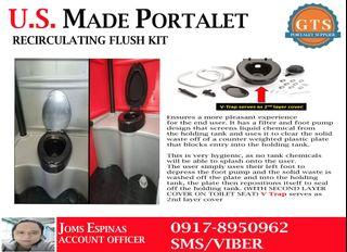 Portalet with recirculating flush kit