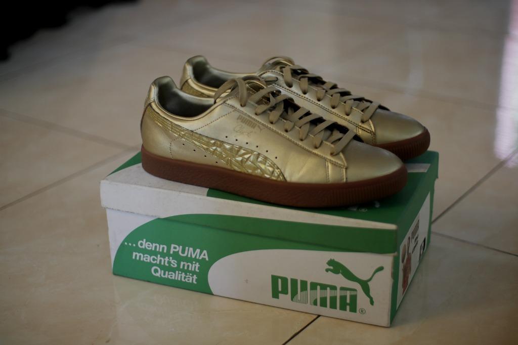 Puma Clyde TOTT FM Gold Emas Original