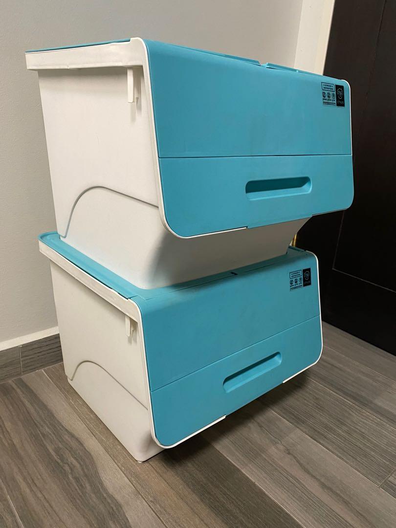 Storage Boxes (Category: Shelves, Cabinets & Racks) located in Singapore. Submitted by taihy (Listing ID 1161524697, Image 2). Description: Storage boxes for toys. A unique turquoise color. .