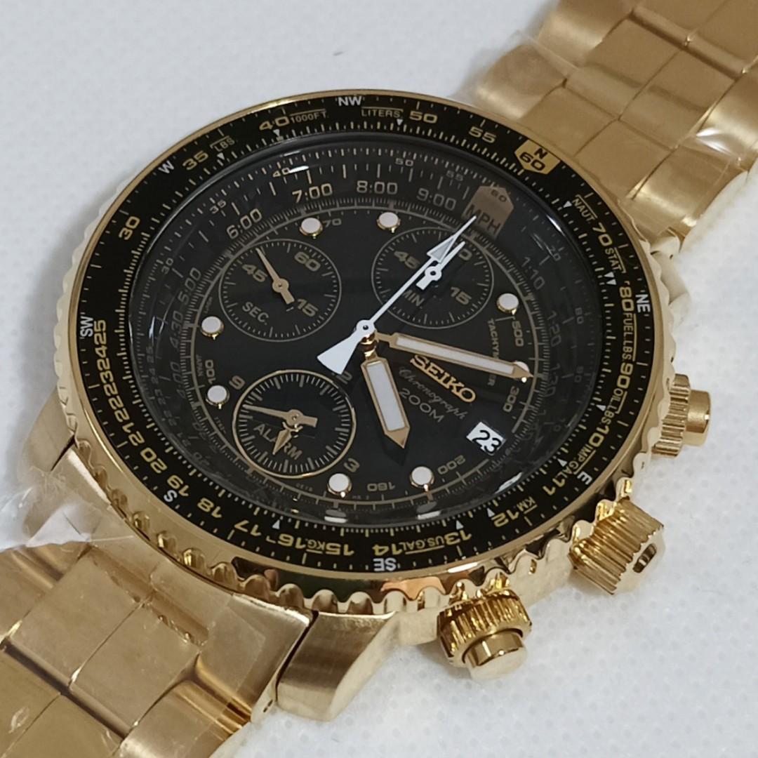 Superior Seiko Flightmaster Alarm Chronograph Pilot Watch, Luxury, Watches  on Carousell