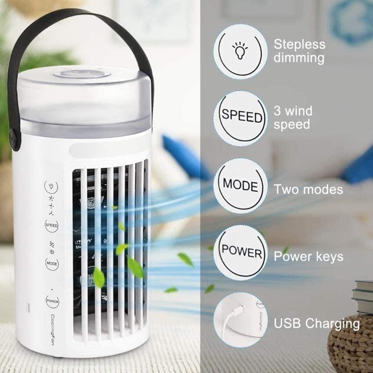 TKLake 4 in 1 Portable Air Cooler USB Operated 2 Models 3 Speeds