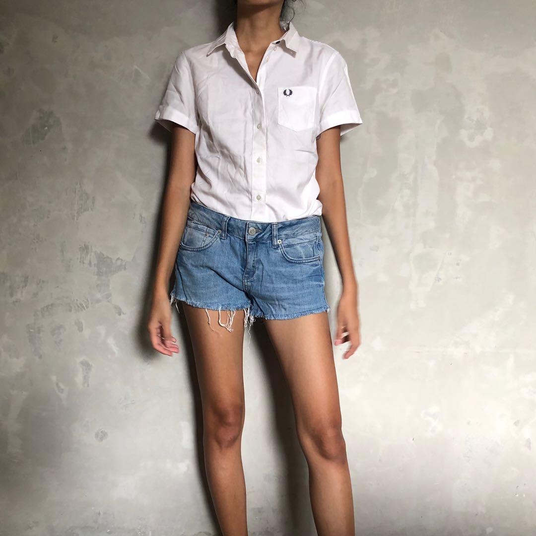 Topshop Denim Short, Fesyen Wanita 