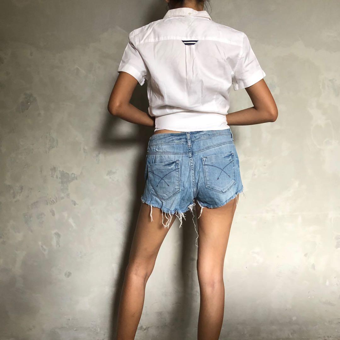 Topshop Denim Short, Fesyen Wanita 