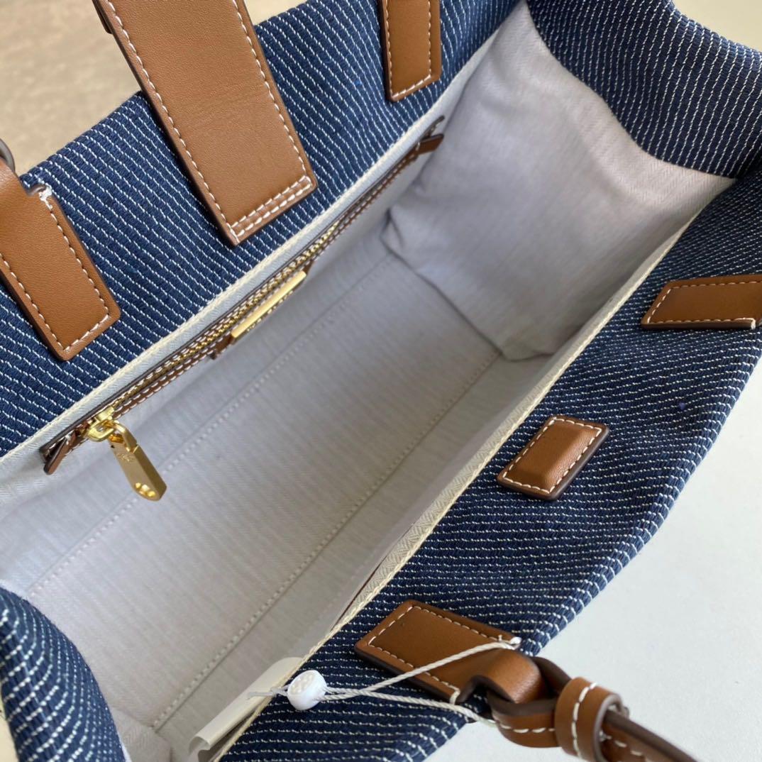 ella stripe jacquard tote bag