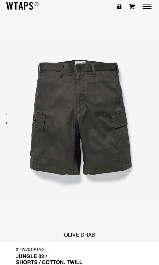 Wtaps 21ss jungle shorts olive size 03, 男裝, 褲＆半截裙, 短褲