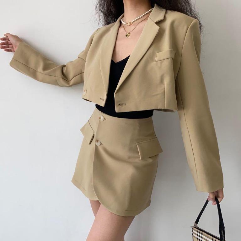 Matching skirt and blazer set new arrivals