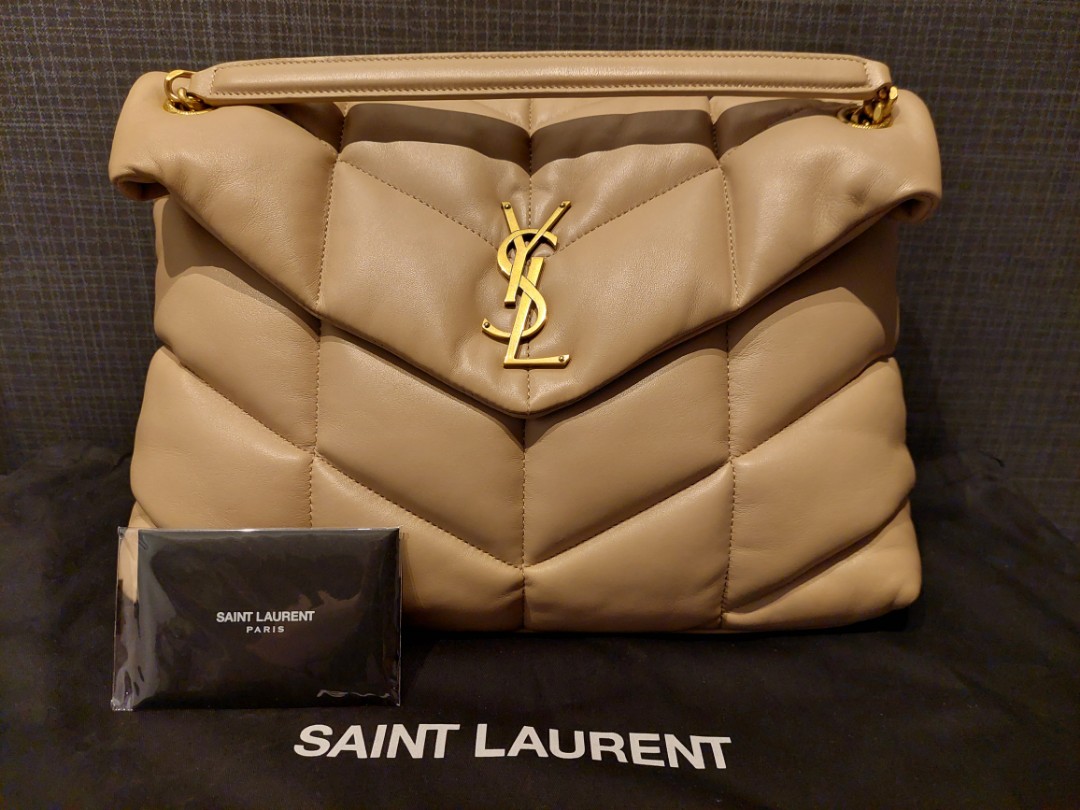 AUTH.YVES SAINT LAURENT Loulou Toy quilted Bordeaux leather