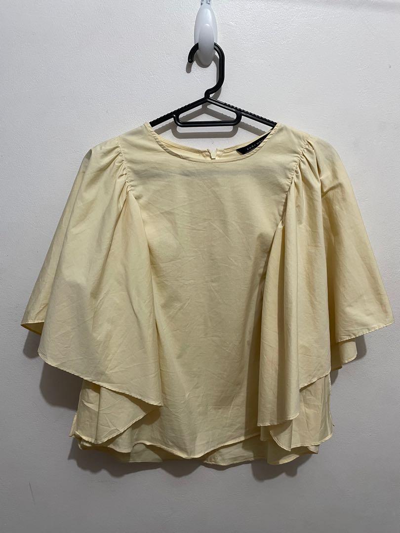 Zara Batwing Sleeves Top, Women's Fashion, Tops, Blouses on Carousell