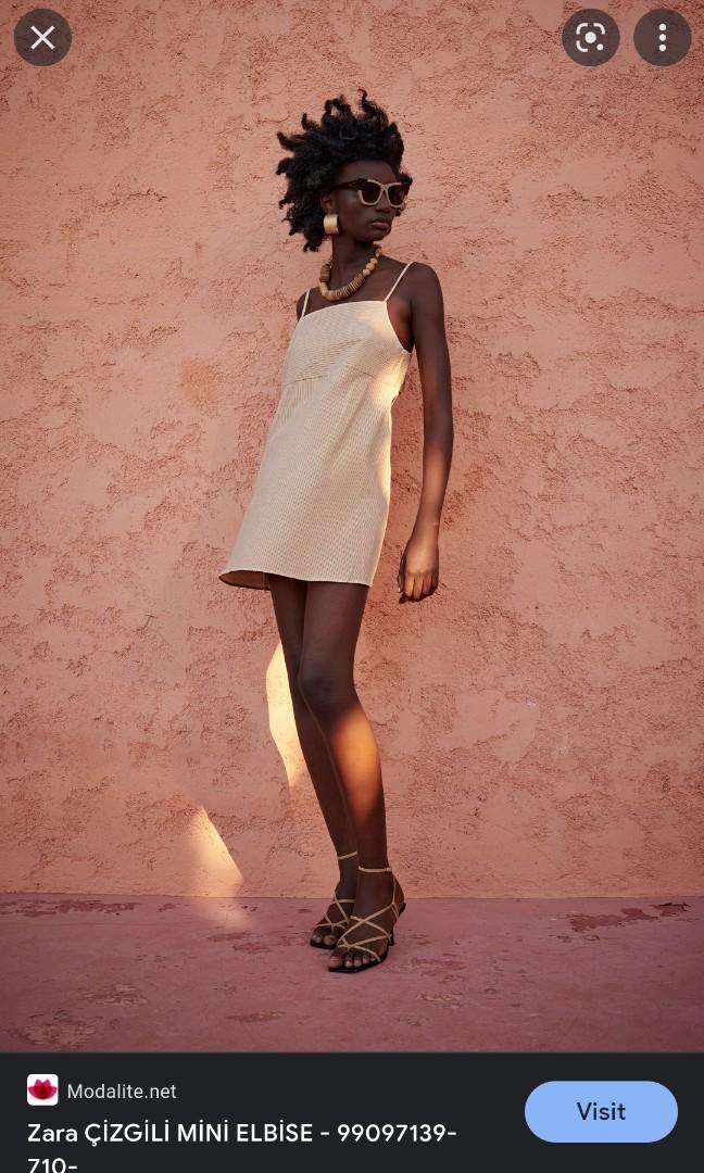Zara striped hot sale mini dress