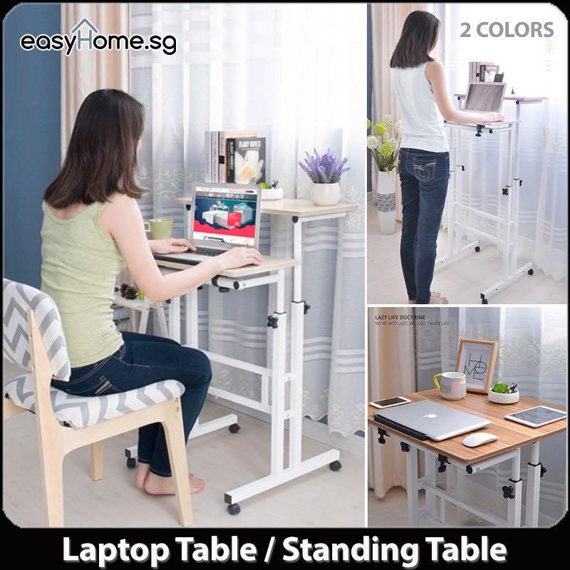 Mind reader 2 tier sit and stand store desk stores