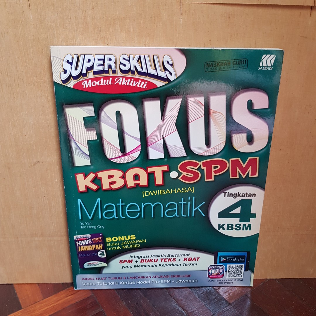 1 4 Ori Price Form 4 Fokus Kbat Spm Matematik Bilingual Mathematics Teacher S Edition Sasbadi Hobbies Toys Books Magazines Textbooks On Carousell