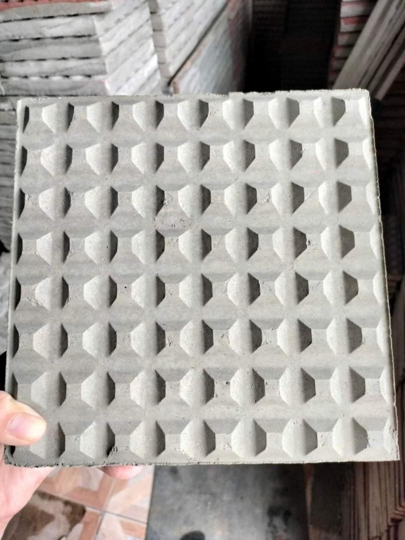 8X8 INCHES NONSKID WAFFLE CONCRETE TILES, Furniture & Home Living