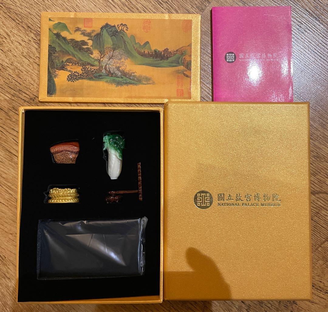 國立故宮博物院-故宮迷你雙寶-翠玉白菜，肉型石, 玩具收藏品, 紀念品及