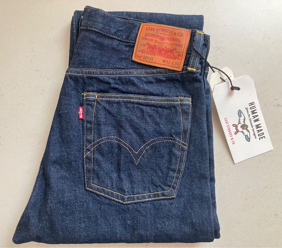 罕有聯乘Levi'sX Human Made Nigo 1944 501 Denim Jeans 牛仔褲, 男裝