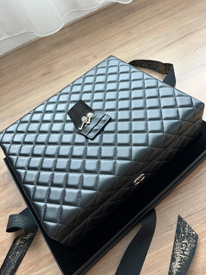 CHANEL Lambskin Calfskin Tweed Success Story Set of 4 Minis Bags Black  600249