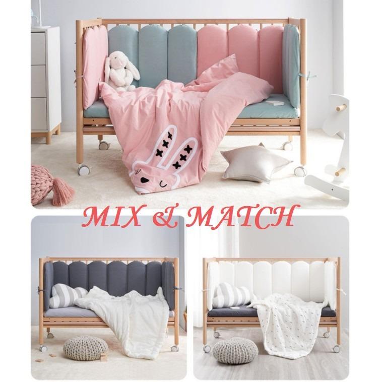 Baby Cot Bumper Cushion Crib Bedding Safety Rails For Children Kids