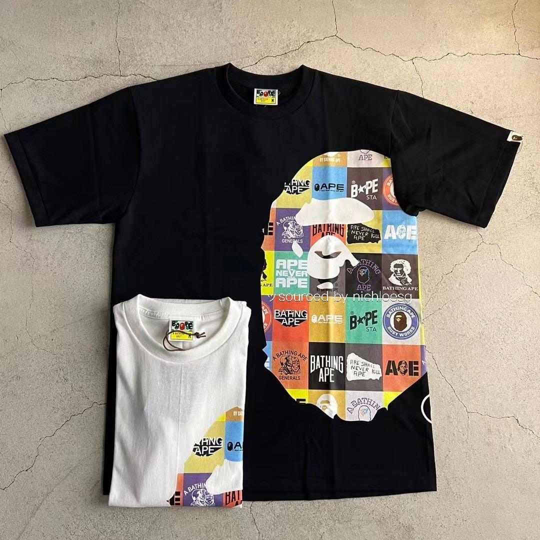 BAPE CLASSIC LOGO SIDE BIG APE HEAD TEE 