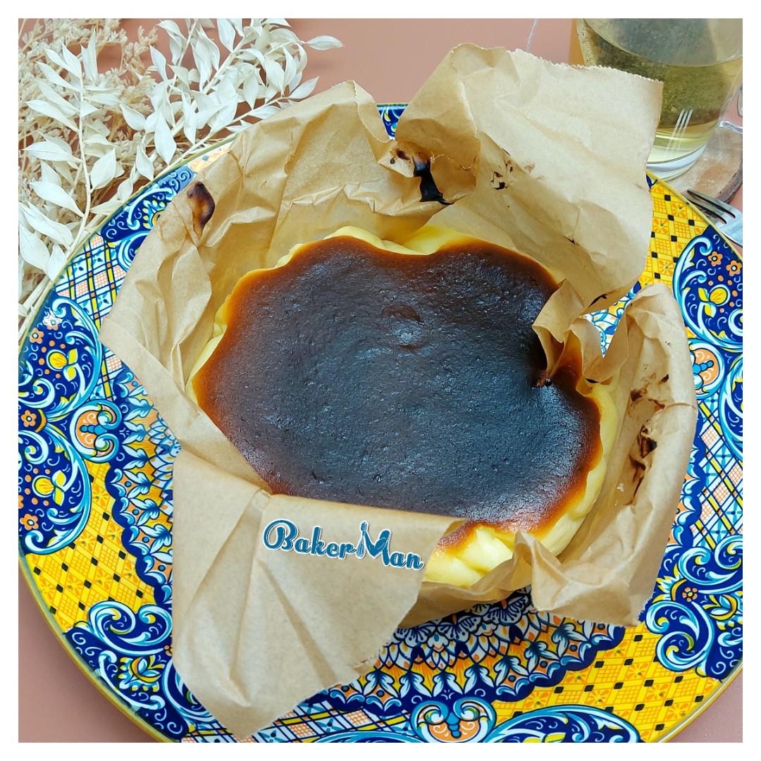 Basque Burnt Cheesecake (Category: Homemade Bakes) located in Quezon City. Submitted by itsbakerman (Listing ID 1158365052, Image 1). Description: FB Page: Cakes and Pastries by Bakerman iG: ItsBakerman.