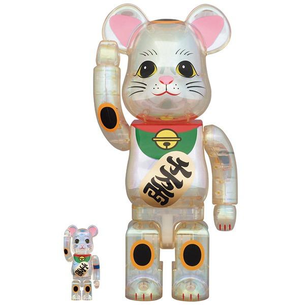 BE@RBRICK 招き猫 梅透明 100%×2 400%×2-