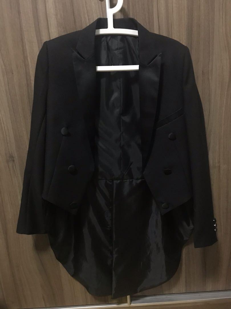 Mens black tailcoat sale