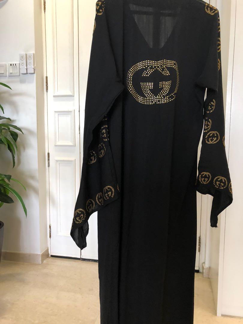 Black gold Abaya gucci