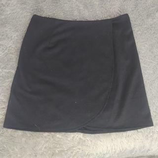 Black Wrapped Skirt Zalora